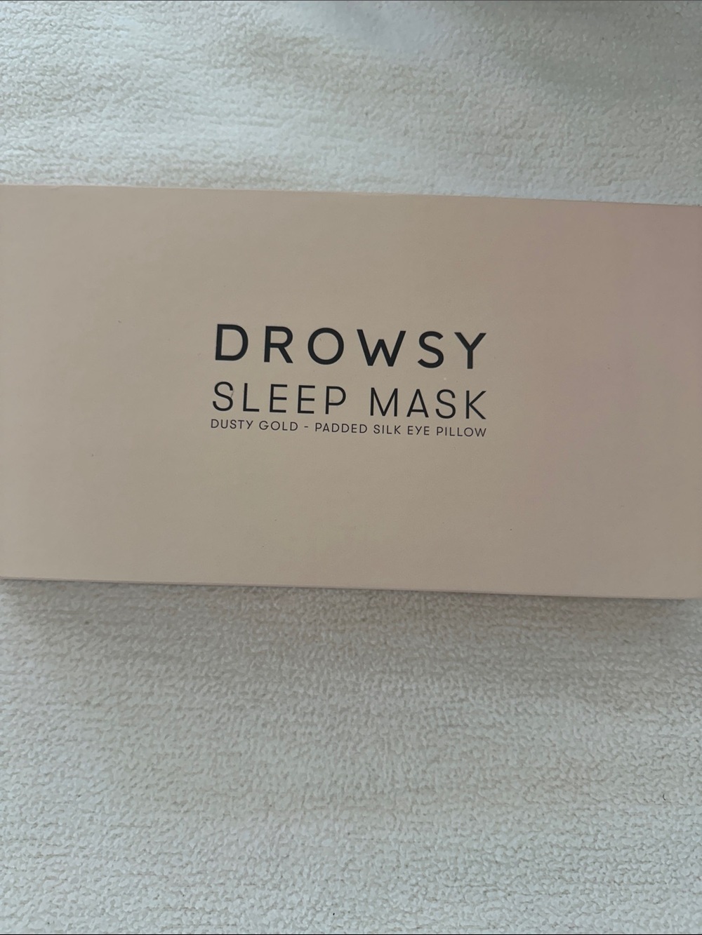 Drowsy Dusty Gold Sleep Mask new with tags